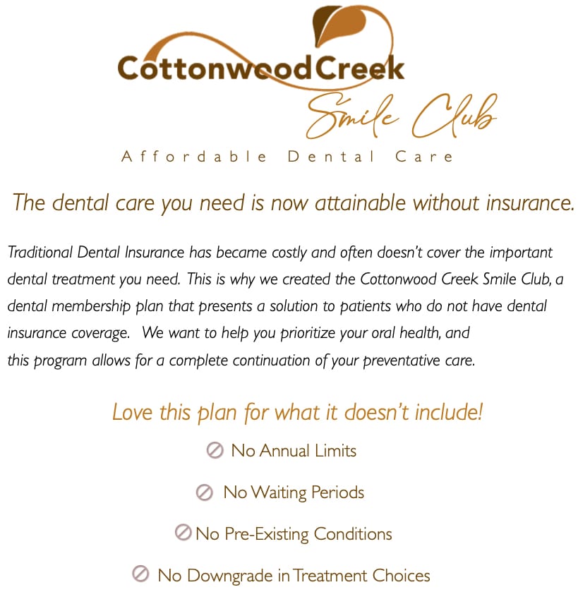 cottonwood creek smile club infographic